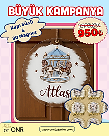 KAPI SÜSÜ + 30 ADET MAGNET PLEKSİ 30 CM KAMPANYA
